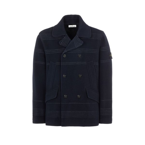 ABRIGO AZUL TELA MILITAR + LÍNEAS REFLECTANTES STONE ISLAND