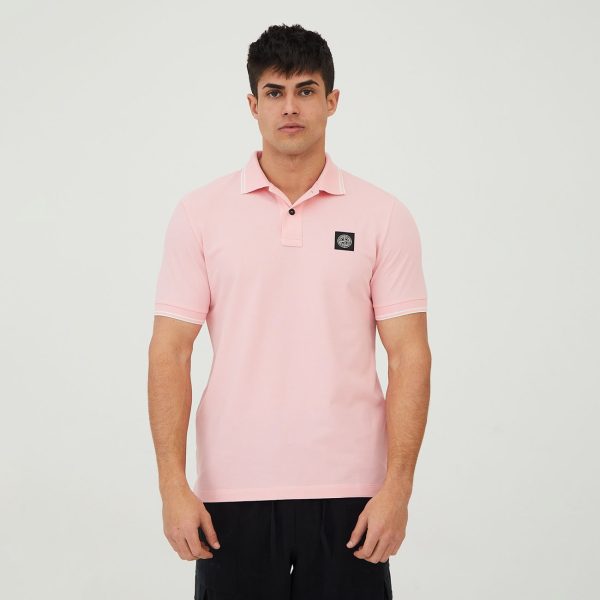 POLO ROSA MANGA CORTA STONE ISLAND