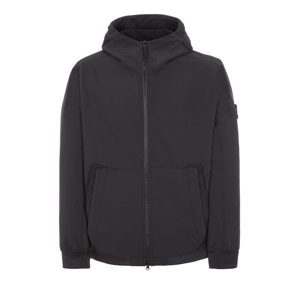 SOFT SHELL NEGRA CON TECNOLOGÍA R E.DYE® STONE ISLAND