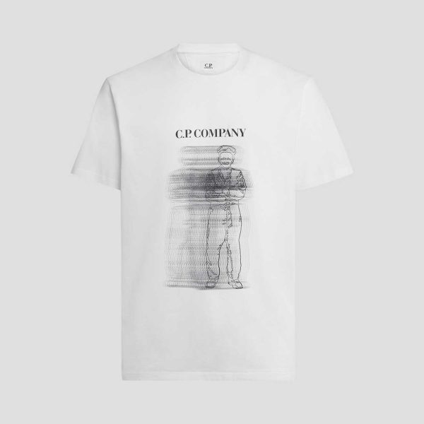 CAMISETA BLANCA BLURRY BRITISH SAYLOR CP COMPANY