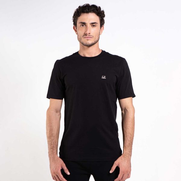 15CMTS044A005100W999-camiseta negra goggle print cp company