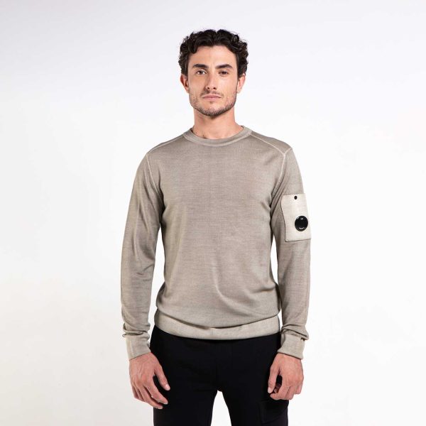 15CMKN245A003247F335-jersey plata lana merino CP Company