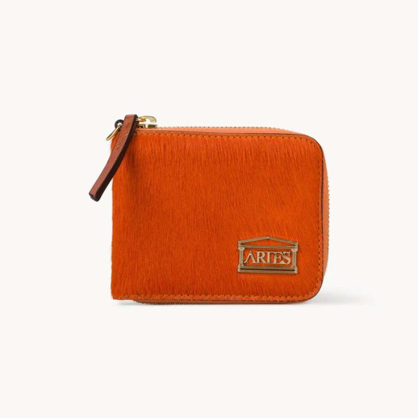 FUAR10021-Monedero Bobby Ponyskin color naranja