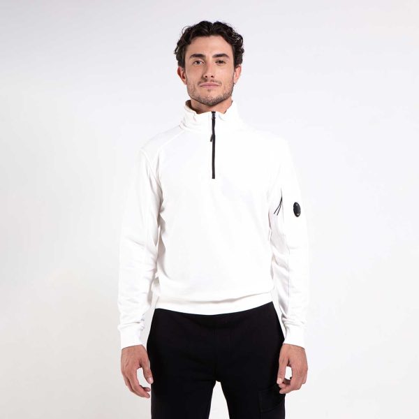 15CMSS035A002246G103 sudadera blanca media cremallera cp company