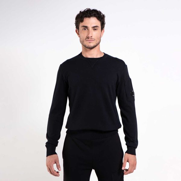SUDADERA NEGRA DE FORRO POLAR LIGERO CP COMPANY
