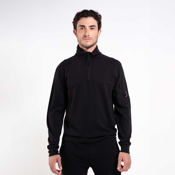 15CMSS035A002246G999-sudadera negra media cremallera cp company