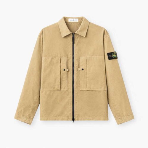 Sobrecamisa 1200005 algodón orgánico mercerizado Ripstop Desert Stone Island
