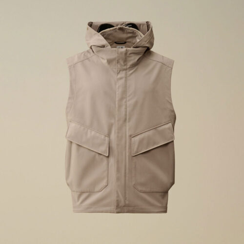 Chaleco Shell R Goggle Beige C.P. Company