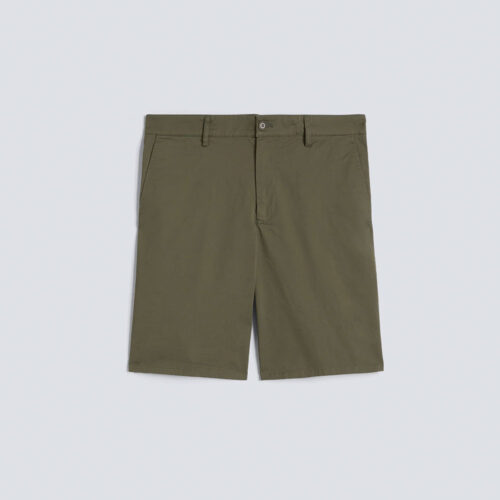 Aspesi pantalones cortos tipo bermuda en sarga de algodón verde