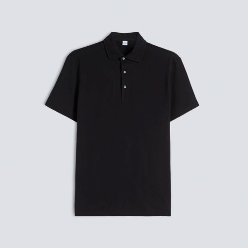 Aspesi polo de algodón y jersey AY78 negro