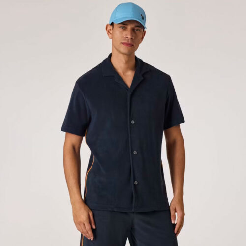 Camisa Paul Smith Towelling Lounge Azul Marino. Primavera-Verano 2026 hombre