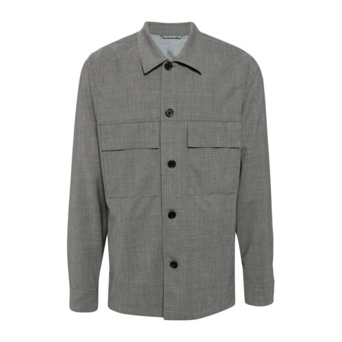 Sobrecamisa Paul Smith con bolsillos lana gris