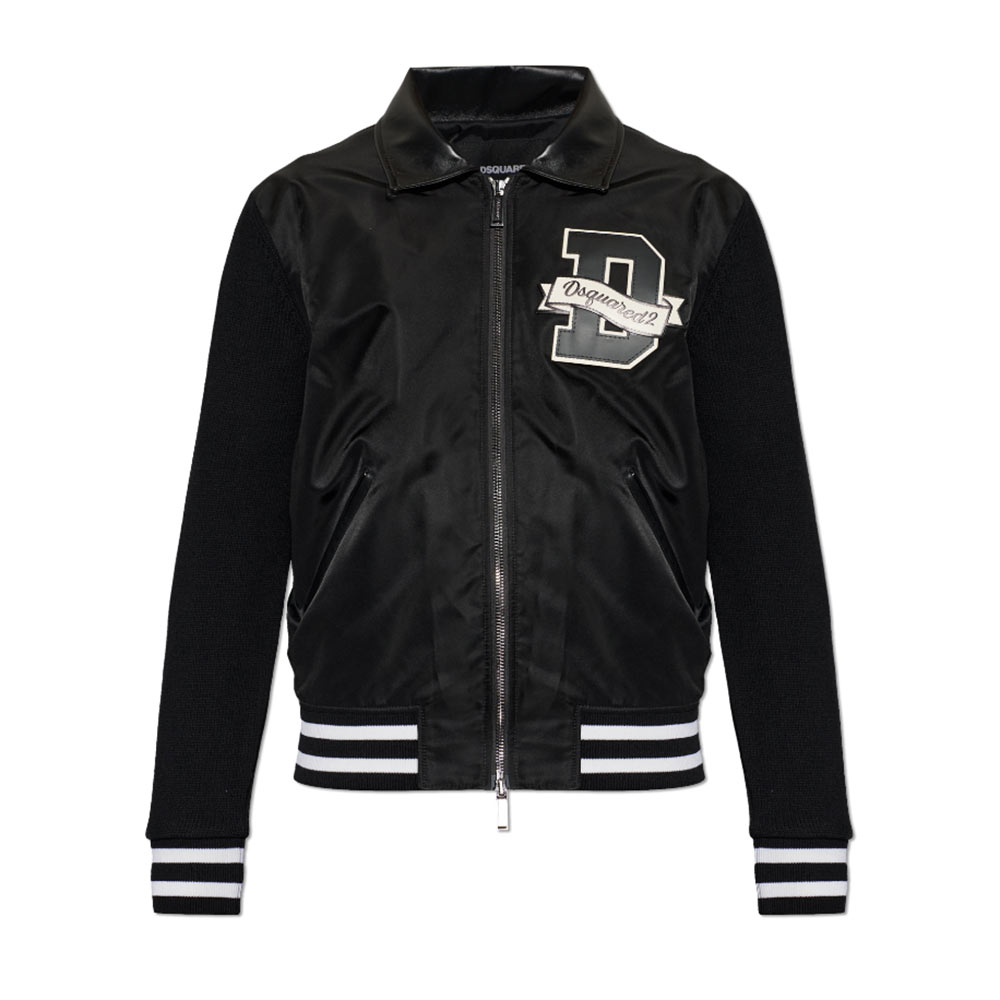 Chaqueta cardigan Dsquared2 Logo Mixed Materials