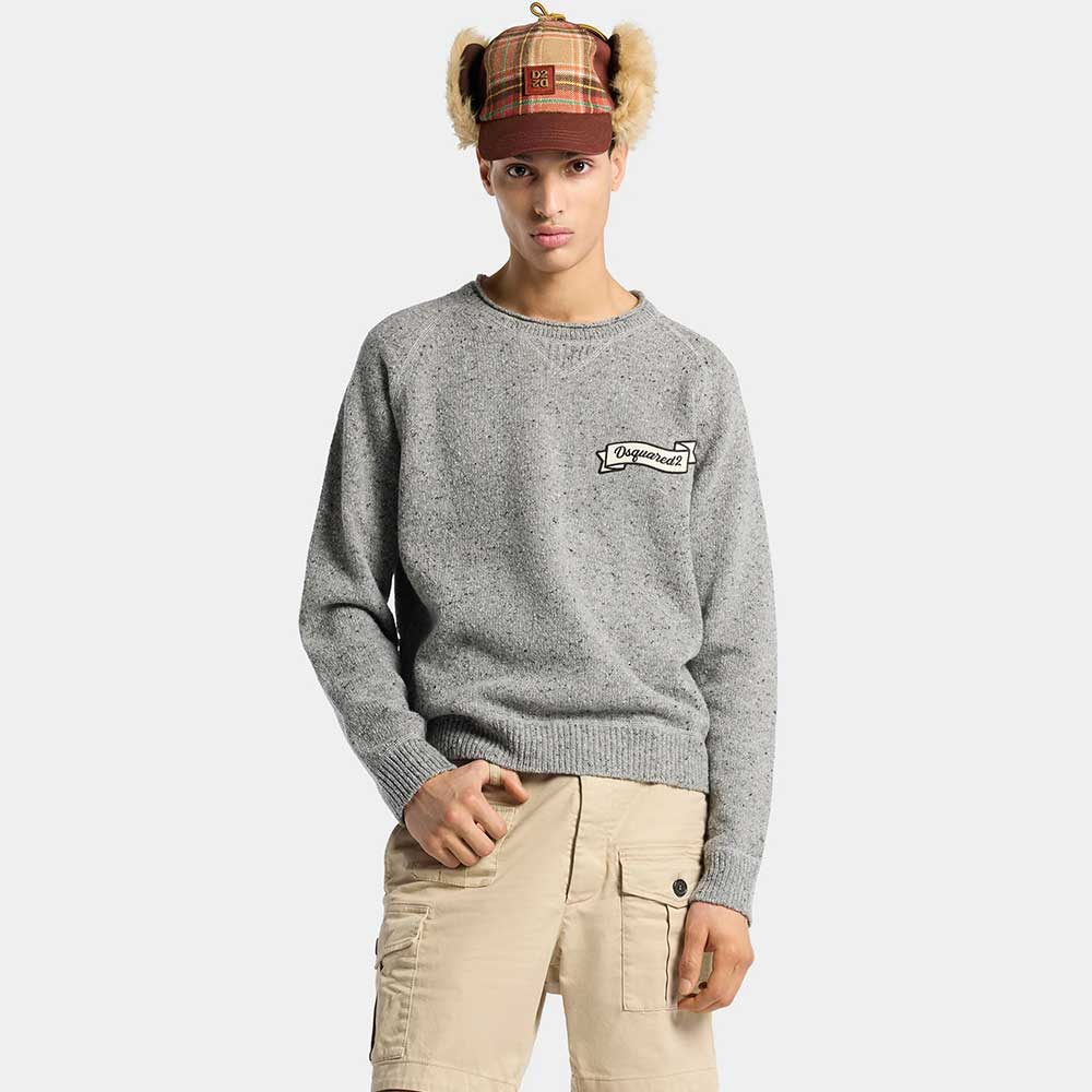 Jersey Basic Dsquared2 gris con parche