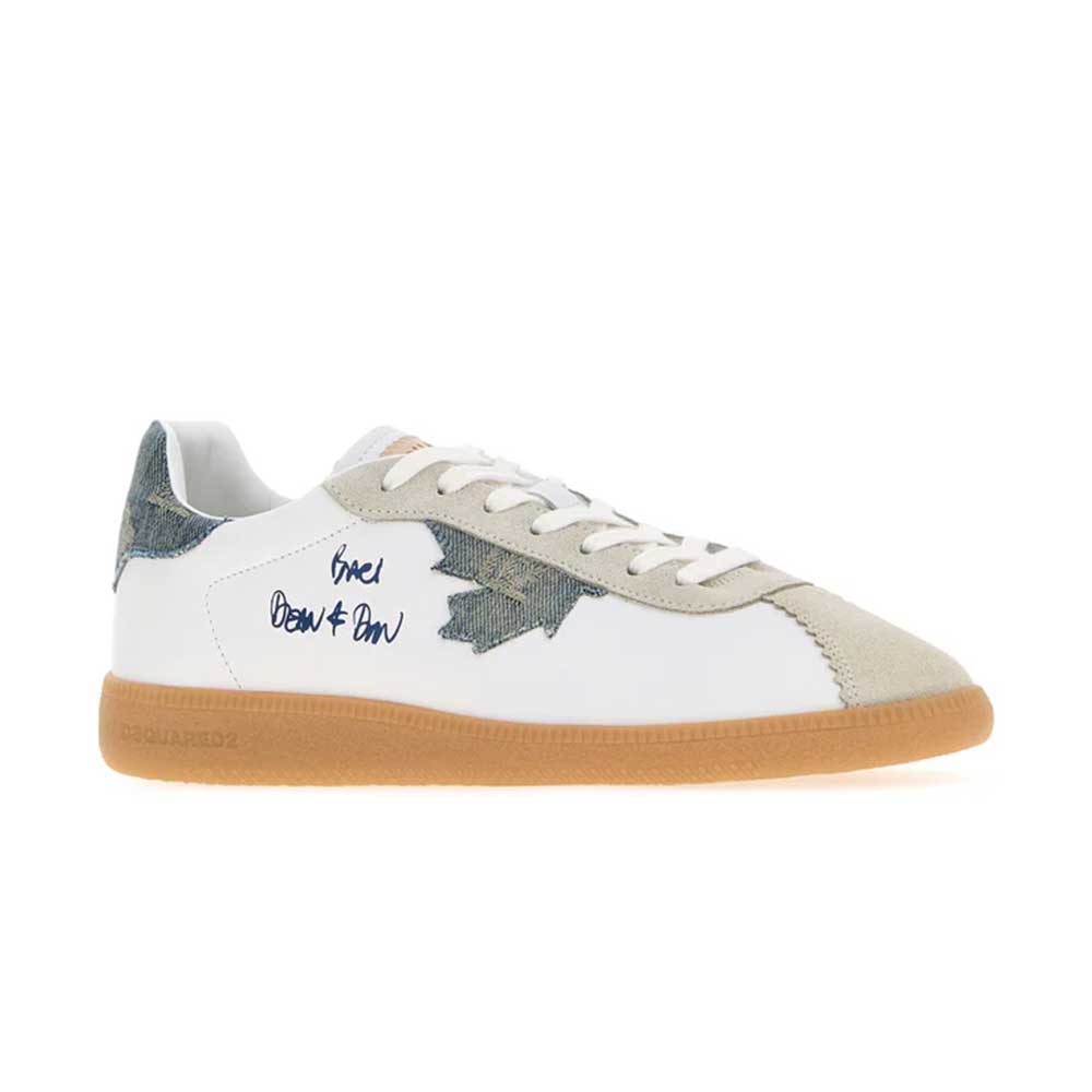 Zapatillas Dsquared2 Nappa Denim Monogram blanco