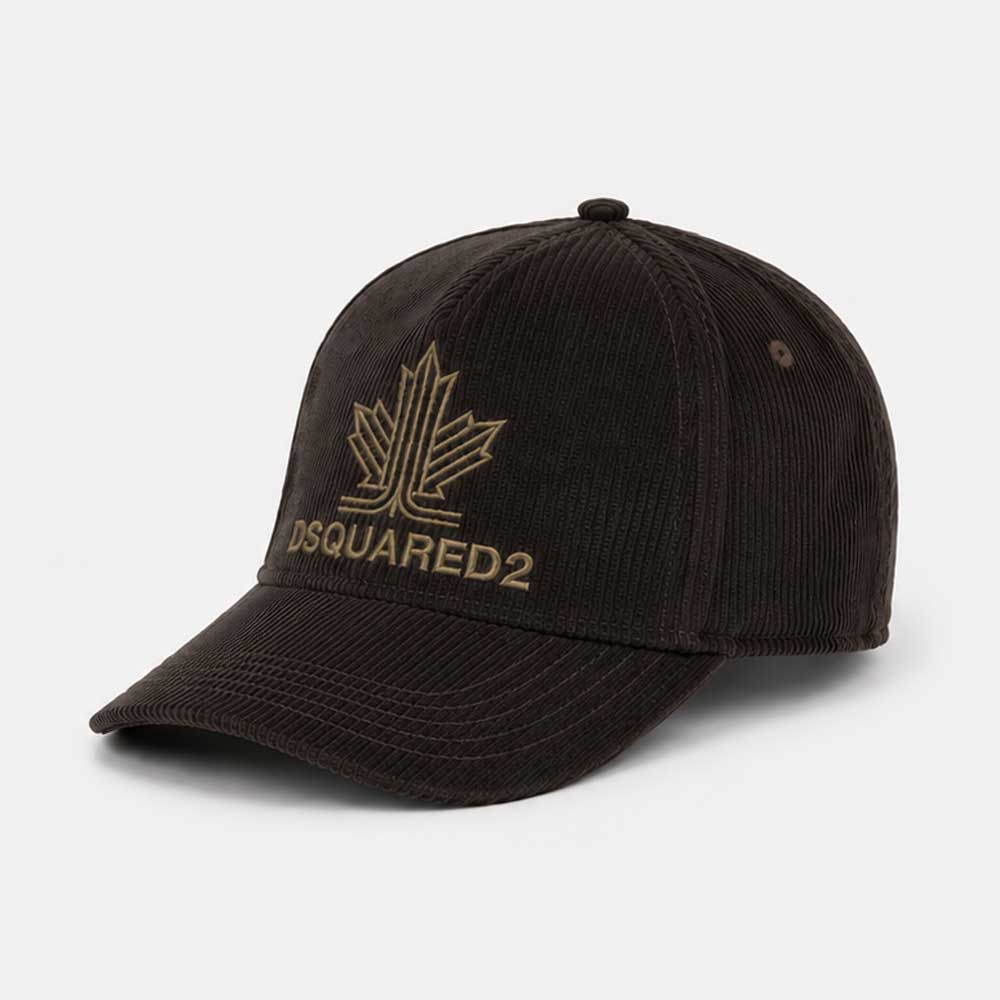 Gorra Dsquared2 BCM1032 pana de algodón premium 5080 avellana